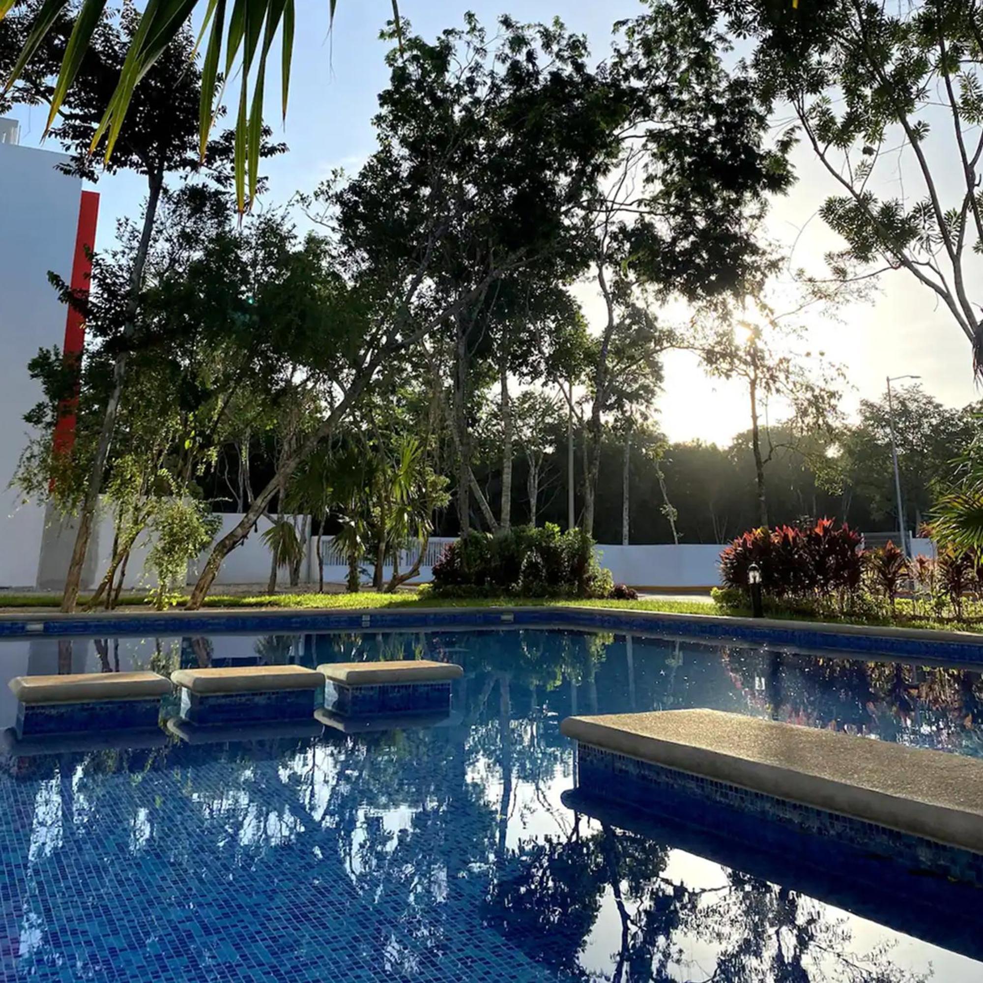 カンクンBonito Departamento En Privada Con Albercaアパートメント エクステリア 写真
